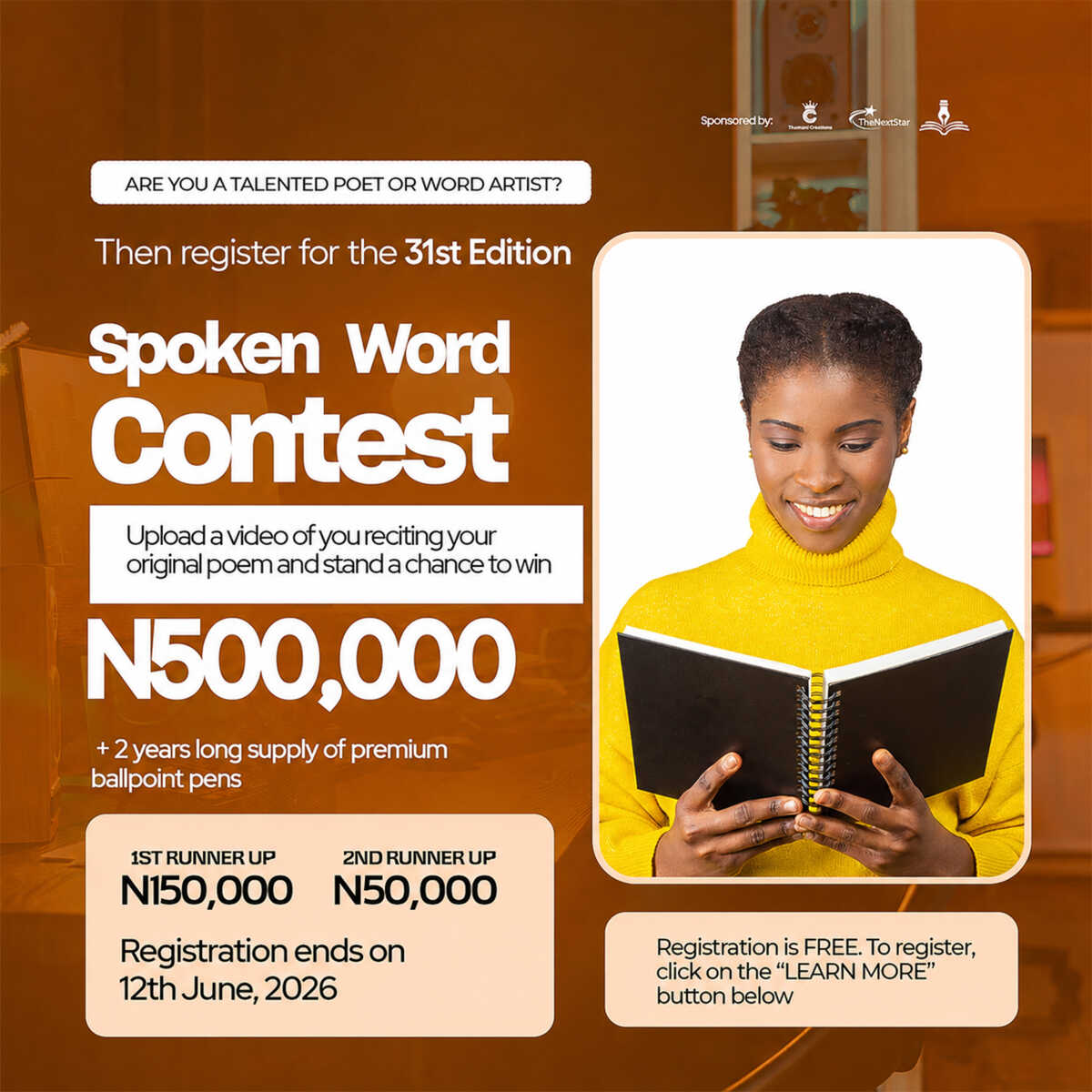 All Contestants for the 31st Edition - Spoken Word Contest